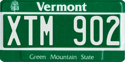 VT license plate XTM902