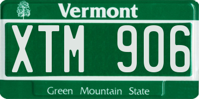 VT license plate XTM906