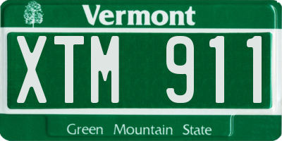 VT license plate XTM911
