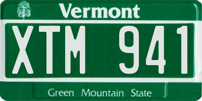VT license plate XTM941