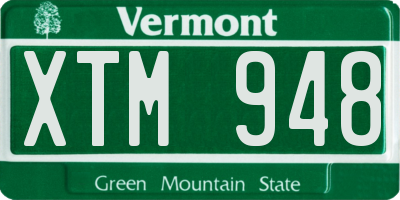 VT license plate XTM948