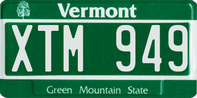 VT license plate XTM949