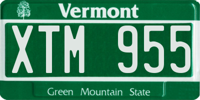 VT license plate XTM955