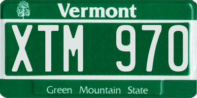 VT license plate XTM970