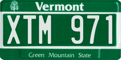VT license plate XTM971