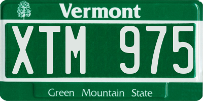 VT license plate XTM975