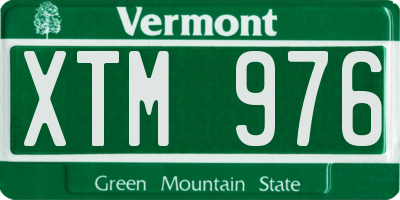 VT license plate XTM976