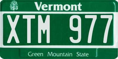 VT license plate XTM977