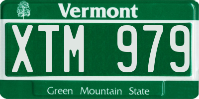 VT license plate XTM979