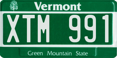 VT license plate XTM991