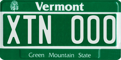 VT license plate XTN000