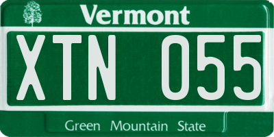 VT license plate XTN055