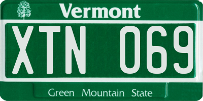 VT license plate XTN069