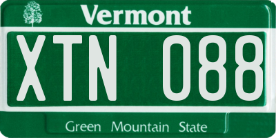 VT license plate XTN088