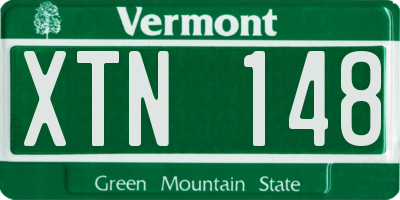 VT license plate XTN148