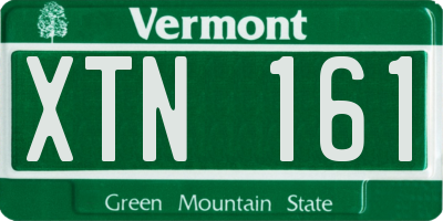 VT license plate XTN161
