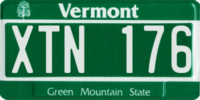 VT license plate XTN176
