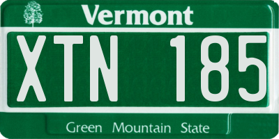 VT license plate XTN185