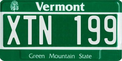 VT license plate XTN199