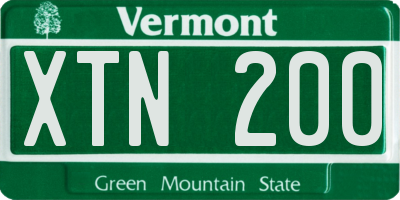 VT license plate XTN200