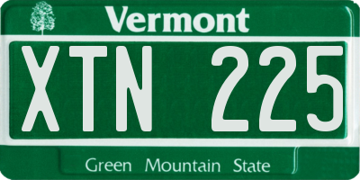 VT license plate XTN225
