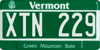 VT license plate XTN229