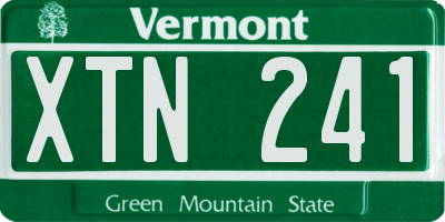 VT license plate XTN241