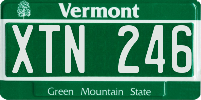 VT license plate XTN246