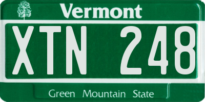 VT license plate XTN248