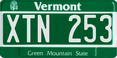 VT license plate XTN253