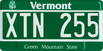 VT license plate XTN255