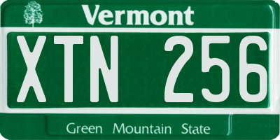 VT license plate XTN256