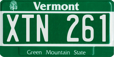 VT license plate XTN261