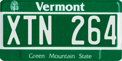 VT license plate XTN264