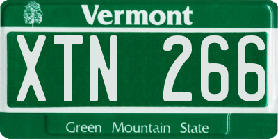 VT license plate XTN266