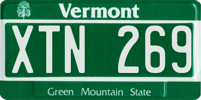 VT license plate XTN269