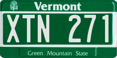 VT license plate XTN271