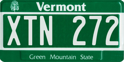VT license plate XTN272