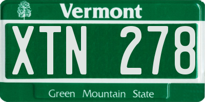 VT license plate XTN278
