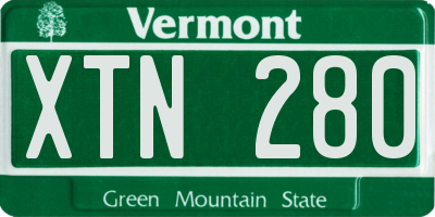 VT license plate XTN280