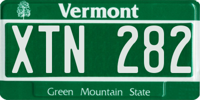 VT license plate XTN282