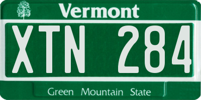 VT license plate XTN284
