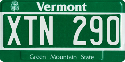 VT license plate XTN290