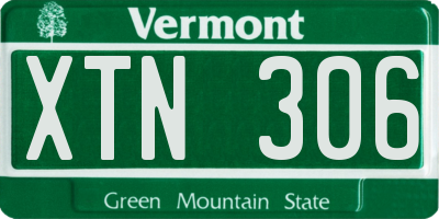 VT license plate XTN306