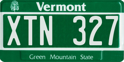 VT license plate XTN327