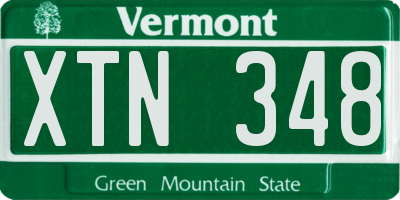 VT license plate XTN348