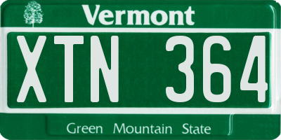 VT license plate XTN364