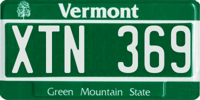 VT license plate XTN369