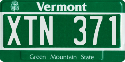 VT license plate XTN371