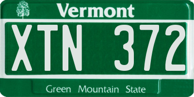 VT license plate XTN372